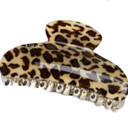 New! VL Dressy Hair Clip, Leopard & Gold