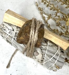 New! VL Energy Cleansing Kit - Tiger Eye Crystal, Salvia & Paulo Santo