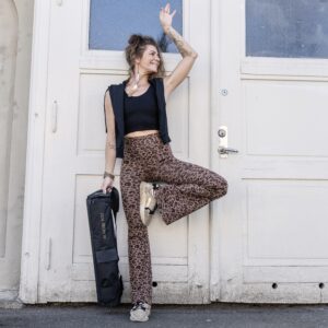 leopard leggings flare